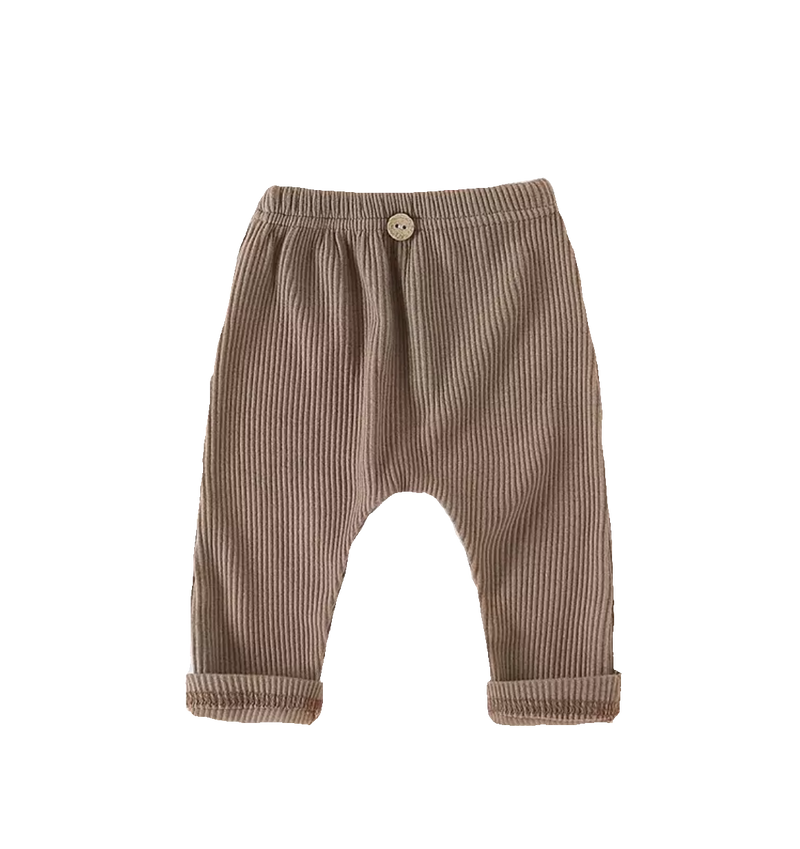 Riverside Ribbed Pants - Brown